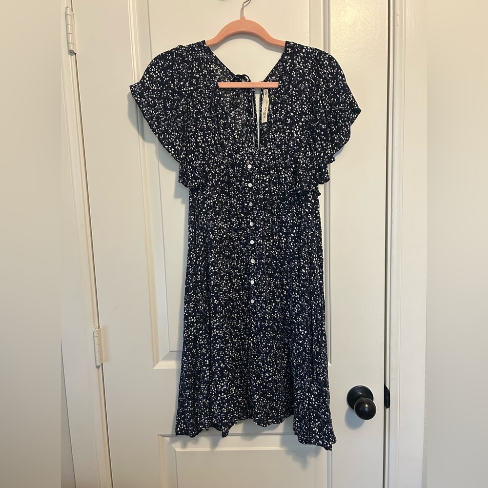 Millibon navy blue floral dress
